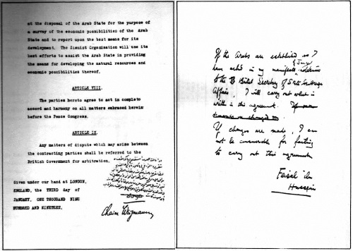 Feisal-Weizmann Agreement 1919