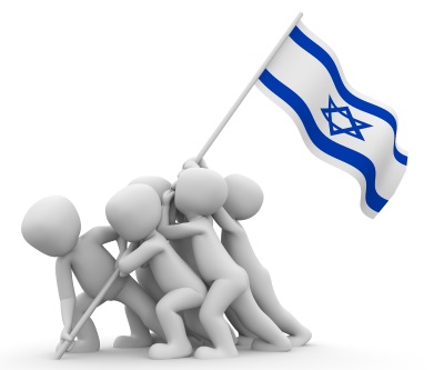 Zionism - planting the Israeli flag