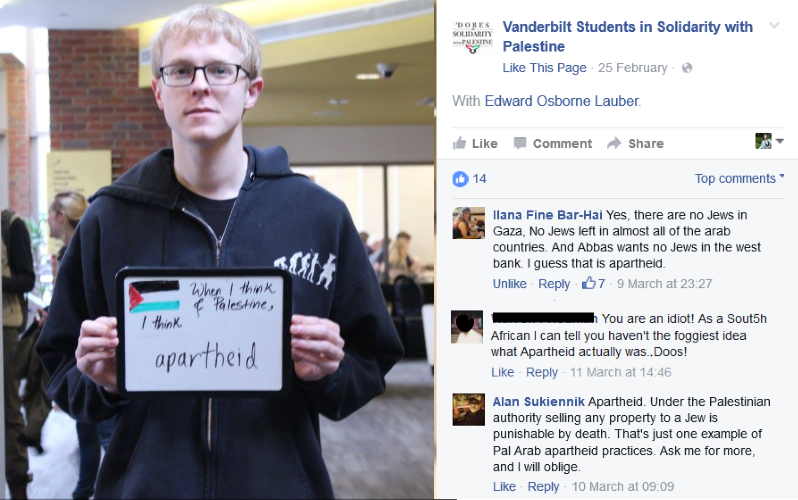 intifada - he thinks of apartheid re Palestine