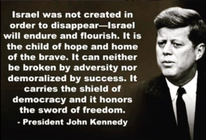 Kennedy talking about Israel's right to exist