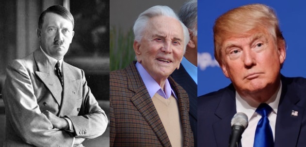 Hitler, Kirk Douglas and Trump