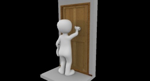 missionary knocking at the door