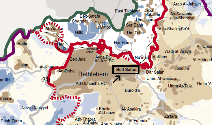 Israel bashing - security wall map