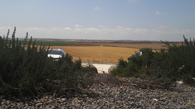 Gaza on the horizon - from Black Arrow Memorial Site