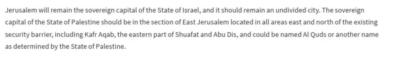 An undivided Jerusalem in the Deal of the Century