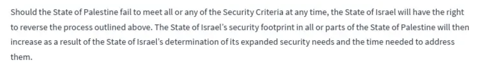 Deal of the Century - what if the Arabs do not keep to their promises?