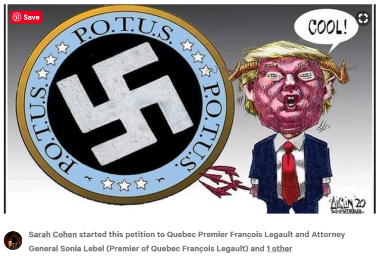 Aislin: Swastika for Freedom in the Montreal Gazette