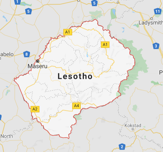 Borders of Lesotho are different from those of proposed Palestinian state