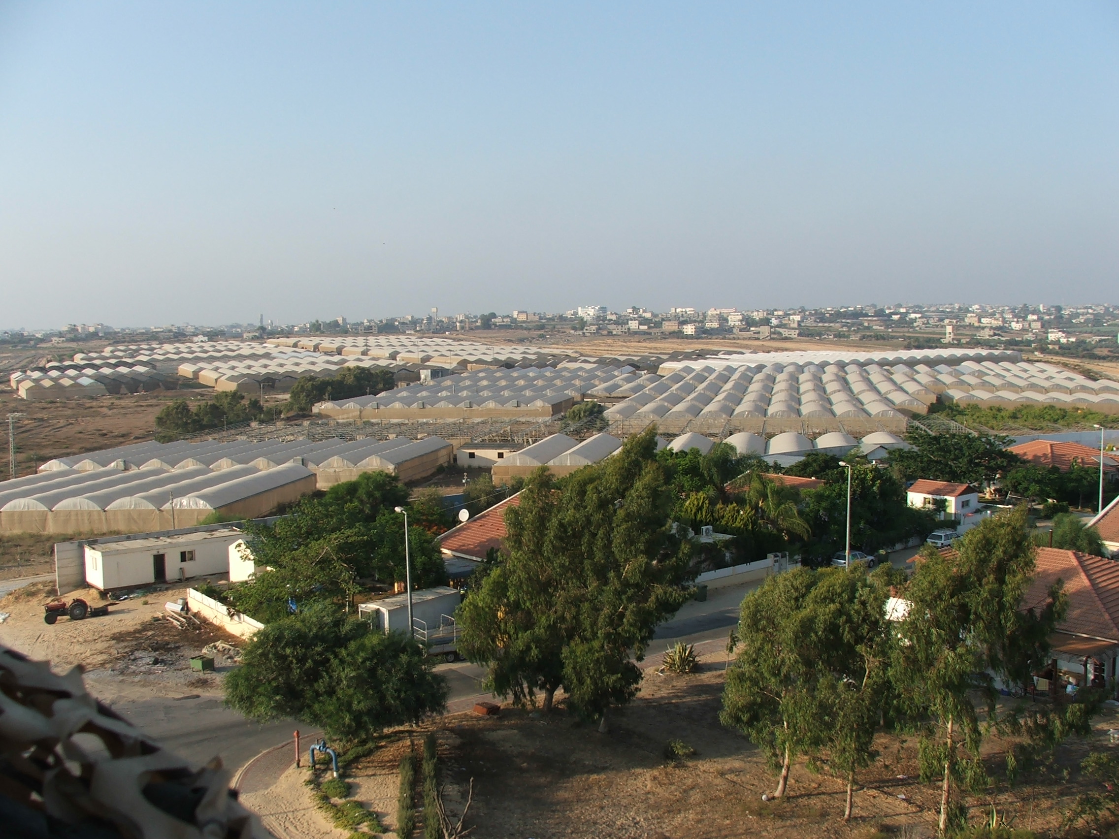 Israeli farming community in Gaza before the pull-out.