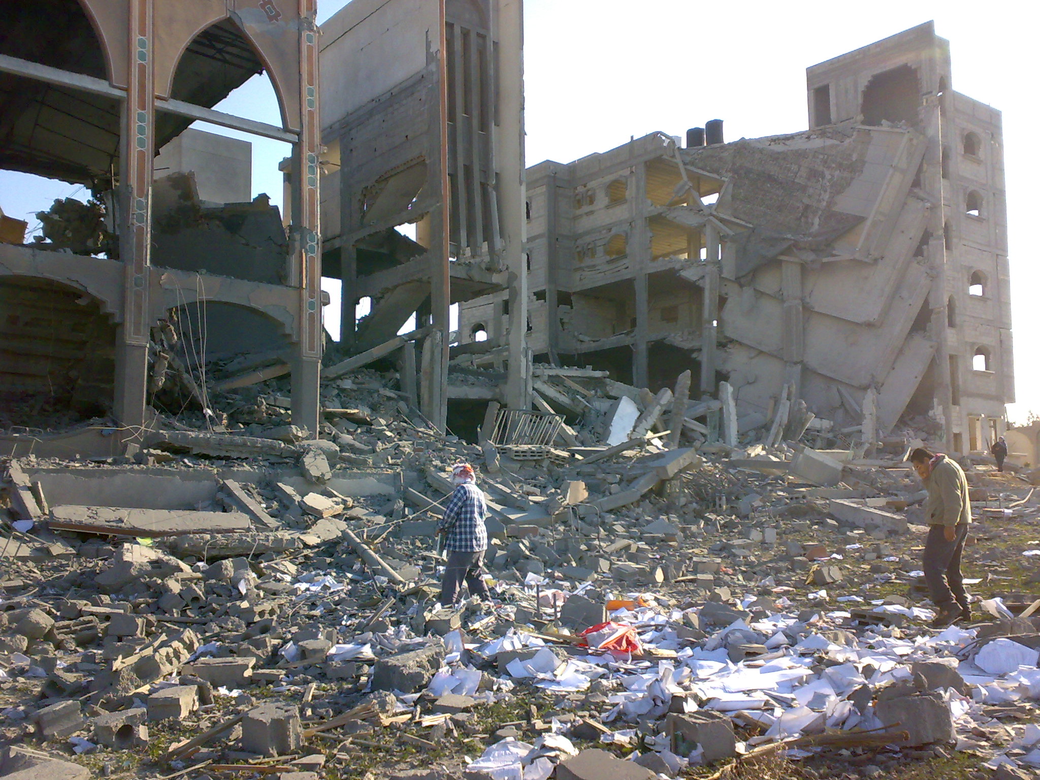 Bombed out building in Gaza