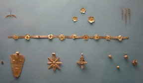 Jewelry from an archeological site in Gaza