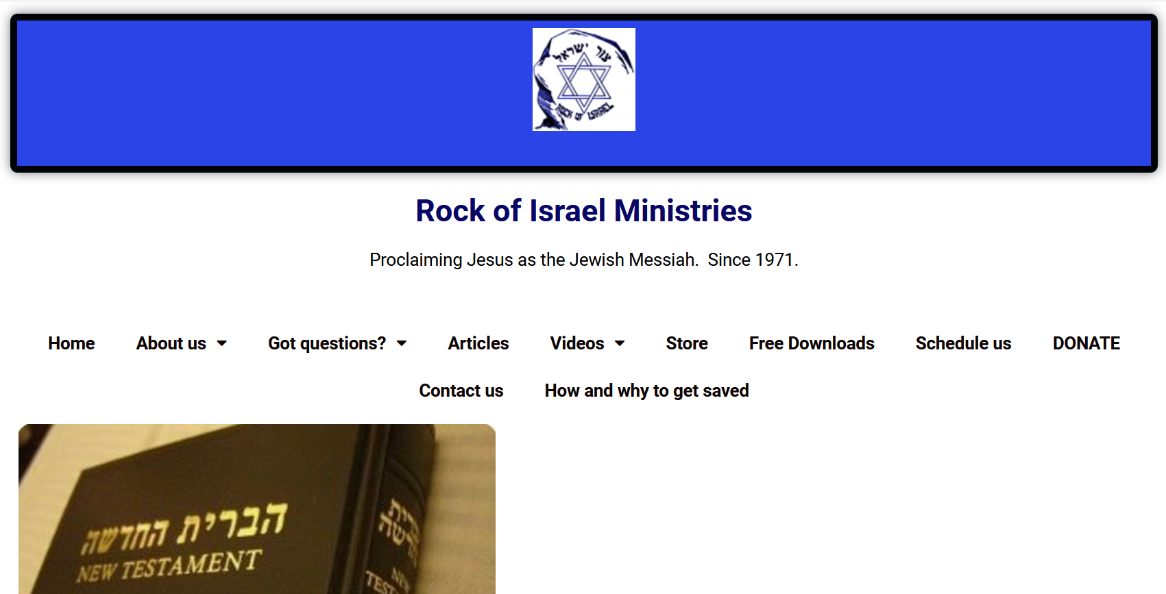 Missionary website advertised on Times of Israel blogs